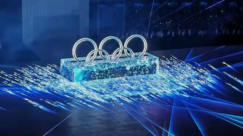 Five Rings of Ice Crystals Powered by Creative LED Display Engineering