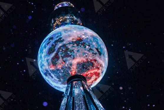 Beijing Sanlitun - 2m diameter outdoor P10 LED Sphere Display