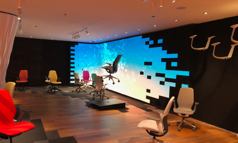interactive LED display wall design for Museum