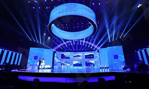 stage toroidal LED display design case