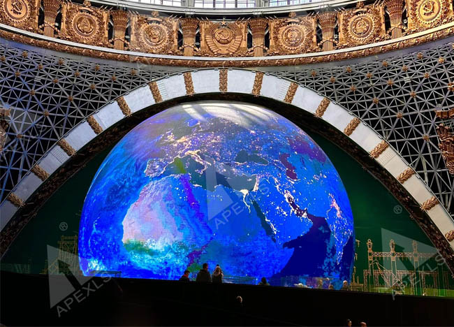 Russian Aerospace Museum, 14-meter diameter LED sphere display screen