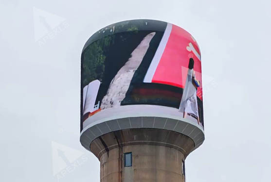 The "Microphone" creative circular advertising LED display